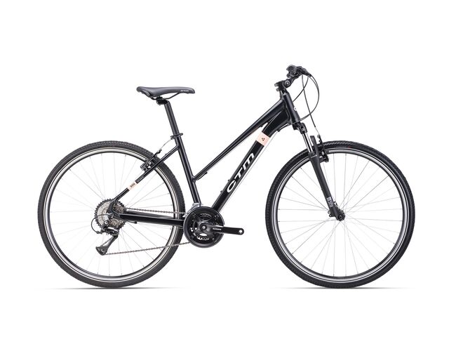 Krosové kolo CTM - BORA 1.0 matná černa / pastelová oranžová 2025