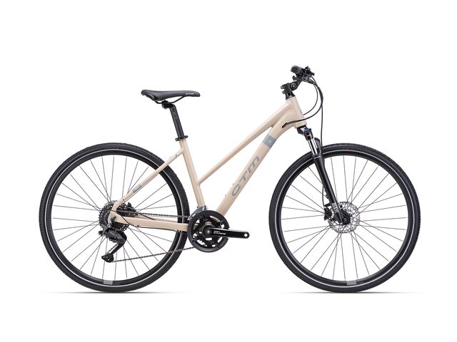 Krosové kolo CTM Bora 2.0 matná svetlobéžová / sivá 2025