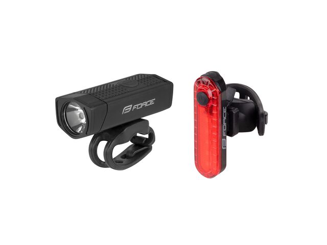 světla sada FORCE DOT USB přední+zadní