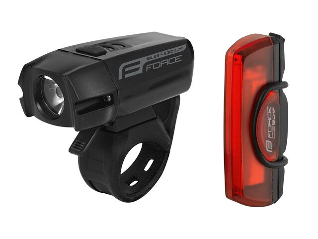 světla sada FORCE GLARE USB přední+zadní