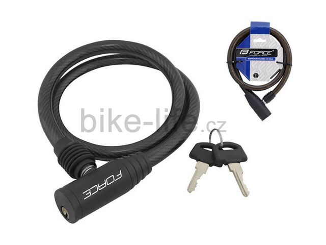 zámek spirál. 80cm/12mm černý