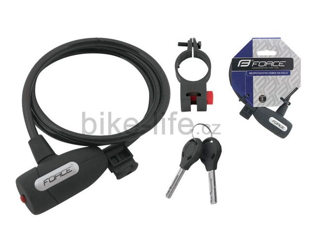 zámek spirál.120cm/8mm+ držák