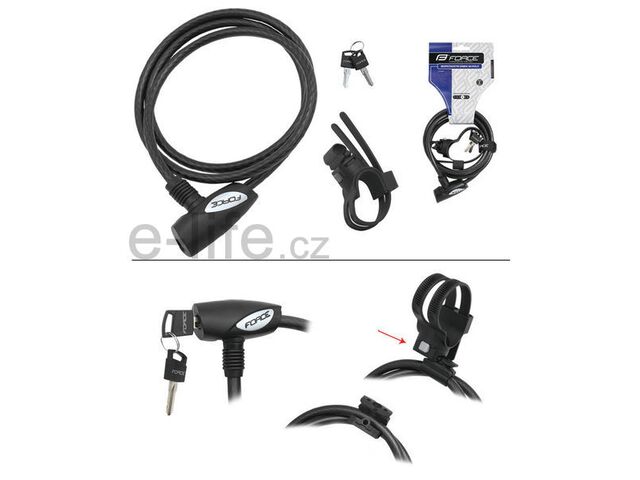 zámek MAT spir.120cm/8mm+držák