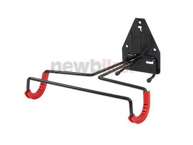 Držák kola na zeď za rám sklopný, černý