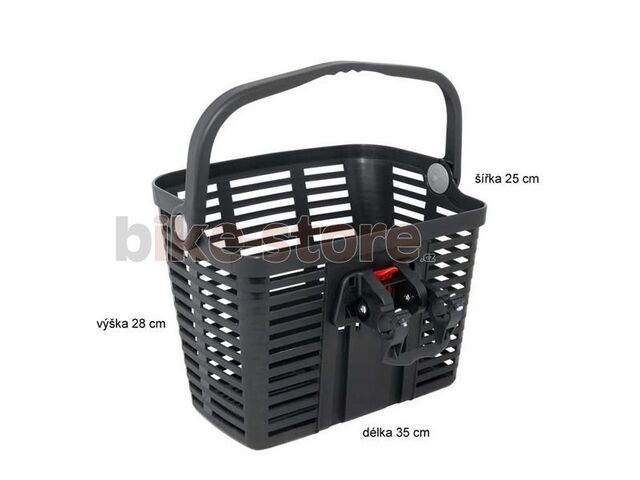 košík plast na řídítka, černý