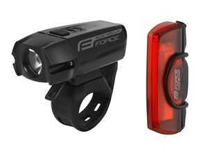 světla sada FORCE GLARE USB přední+zadní