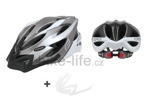 cyklistická přilba X-TYPE šedo-bílá